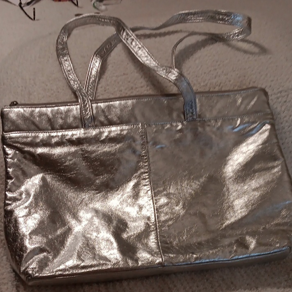 Gleaming Silver Shoulder Bag